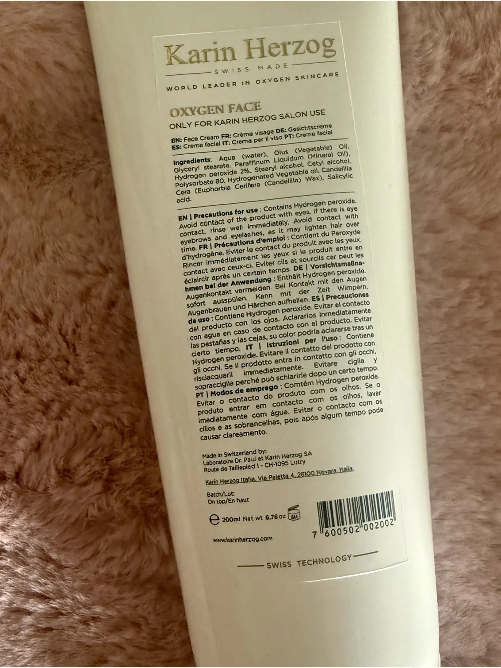 Karin Herzog Oxygen Face Creams Salon Size